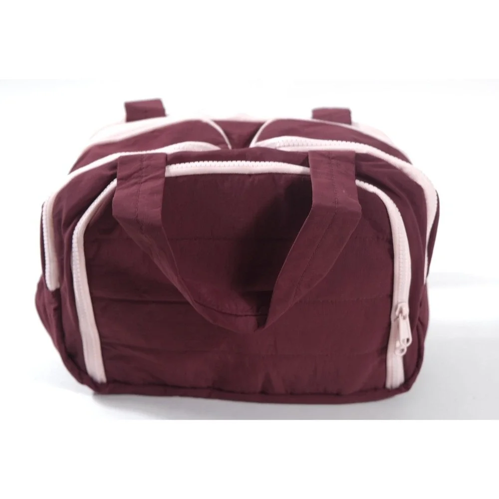 Crush Toiletry Bag Burgundy Travel Makeup Case Multi-Pocket Organizer